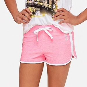 Justice Girl/'s Black Foil Stripe Compression Shorts Size 16 NWT